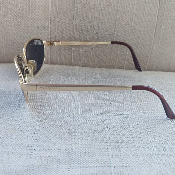 Yves Saint Laurent Women Sunglasses y101 130 Vintage Gold Oval Frame main image 5